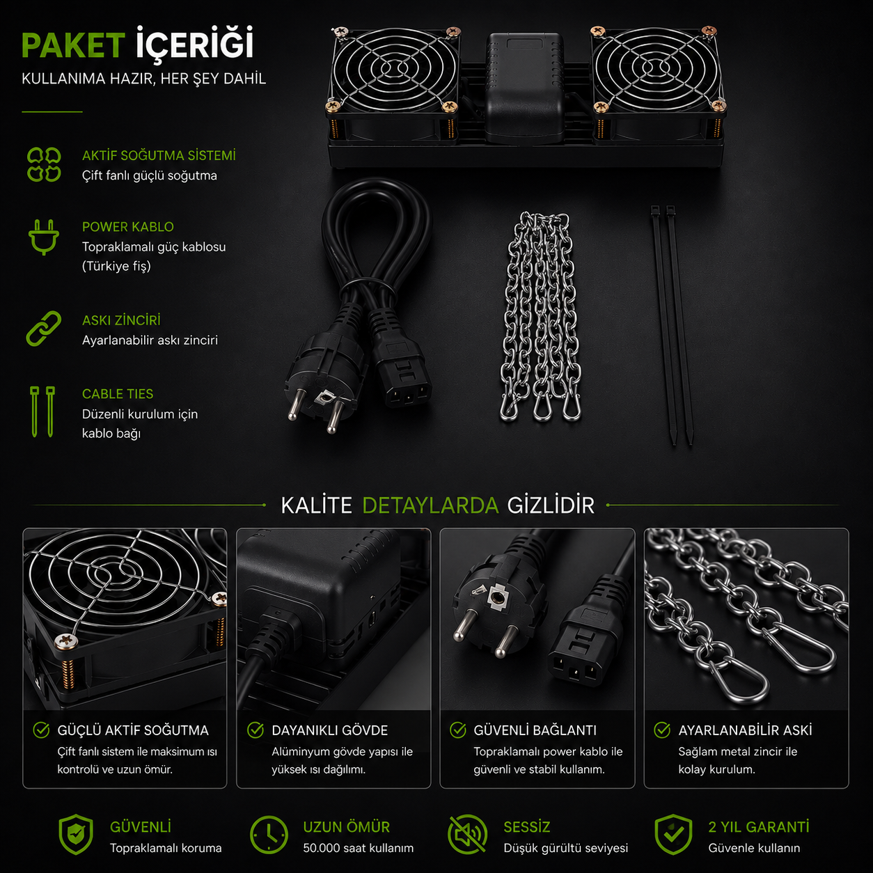 100W YXO Bitki Yetiştirme Lambası – Grow Led - Görsel 3