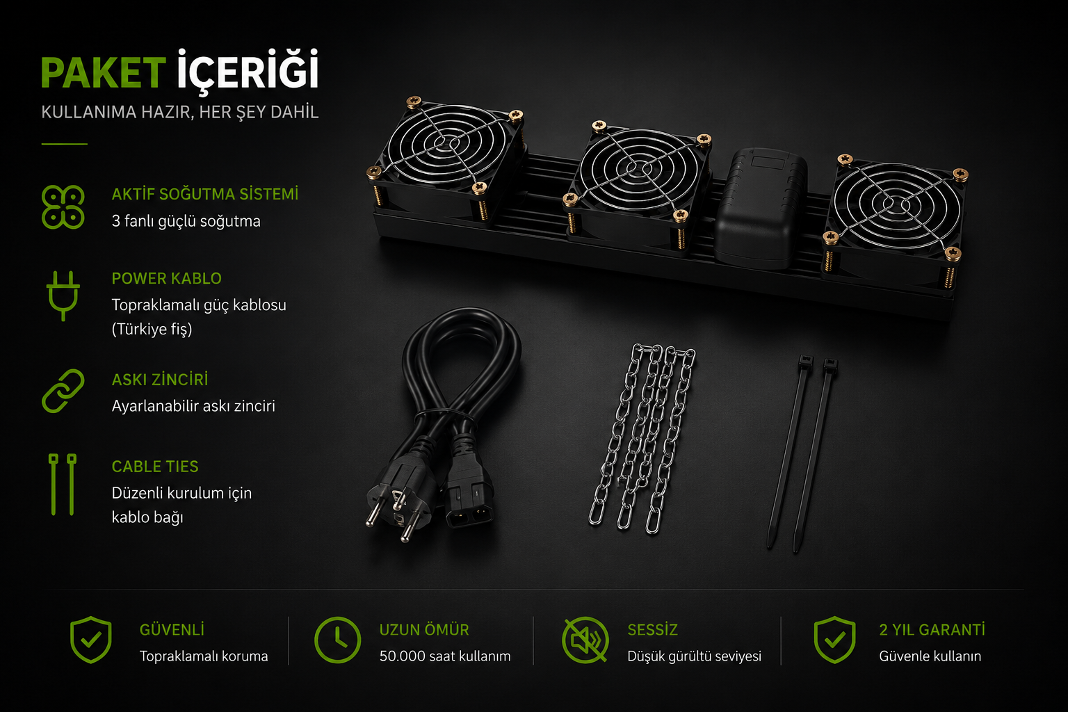 150W YXO Cob Led Bitki Yetiştirme Lambası - Görsel 6